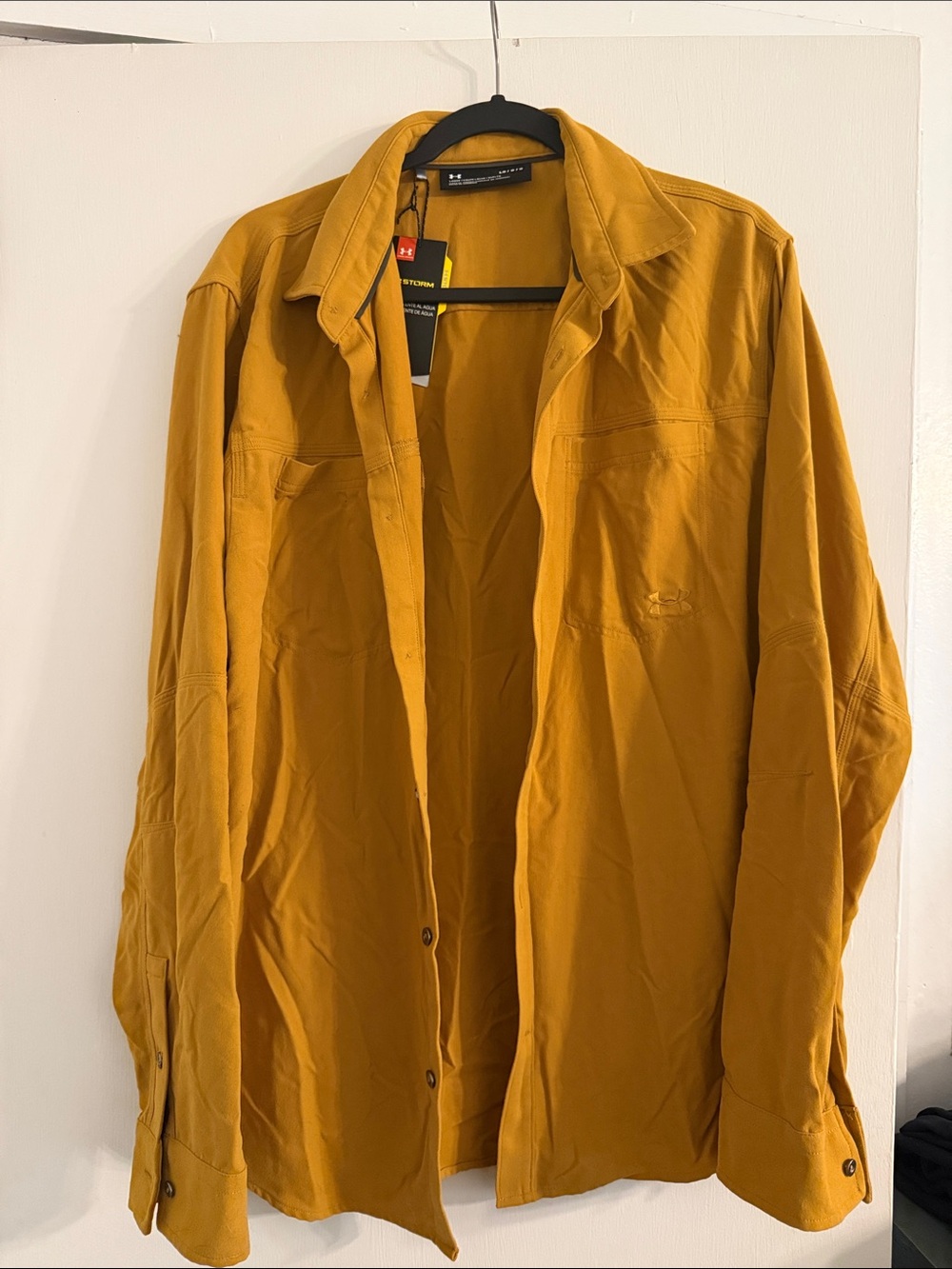 Under Armour Men's Mustard Gold Lightweight Button-Front Jacket